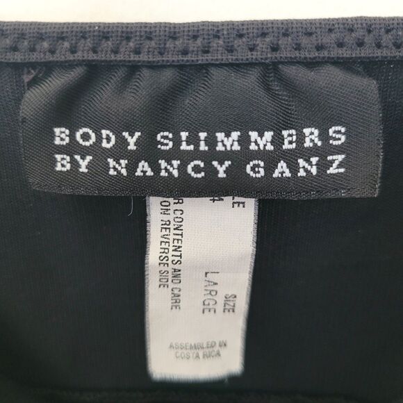 Nancy Ganz Body Slimmer Size L Mini Slip Shapewear Black Mesh Tummy Bodycon - Picture 3 of 7